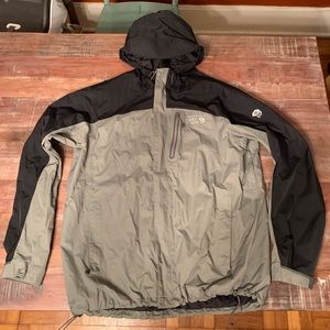 Mountain Hardwear Rain Jacket Gray Black XL